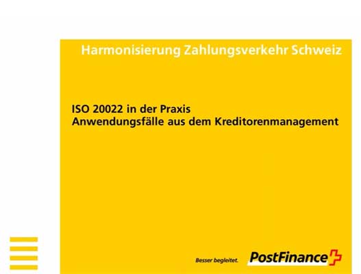 PostFinance ISO 20022