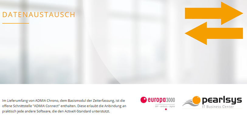 Zeiterfassungs-Schnittstelle zu ADMIA
